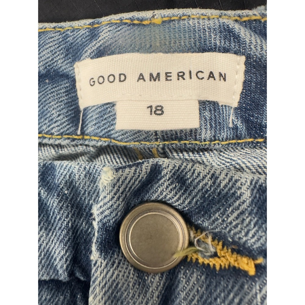 Good American Style GB999TFT Good Boy Jeans Size 18 Inseam 32 Blue941 NWT - Picture 5 of 10